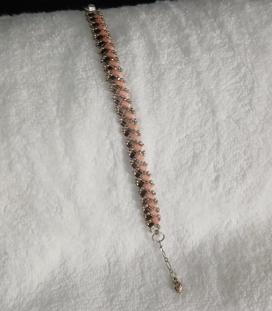 MIyuki Tila Herringbone with seed beads