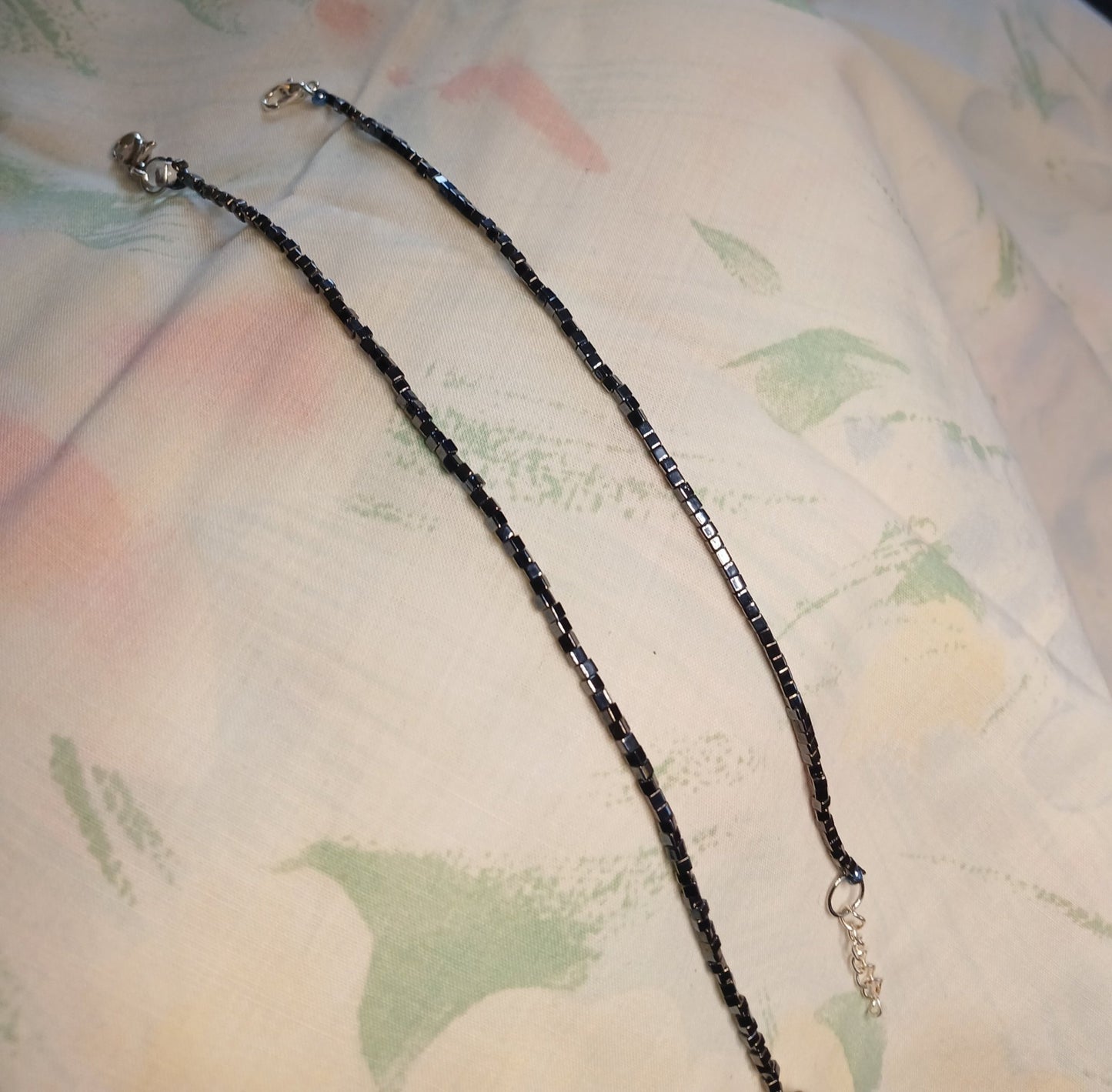 Hand made square seed bead skinny bracelet